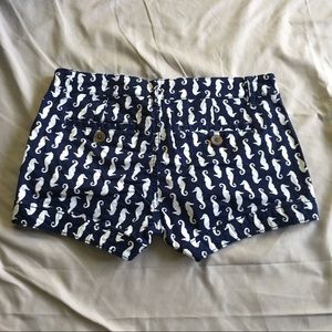 So Navy/White Seahorse Shorts